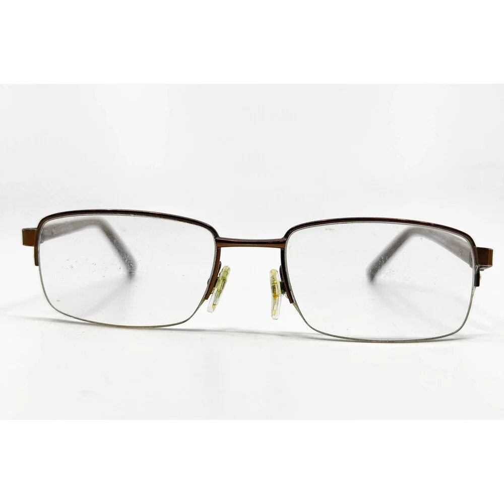 Colours by Alexander Julian Eyeglasses Mens Brown Rectangular Half Rim 53-19